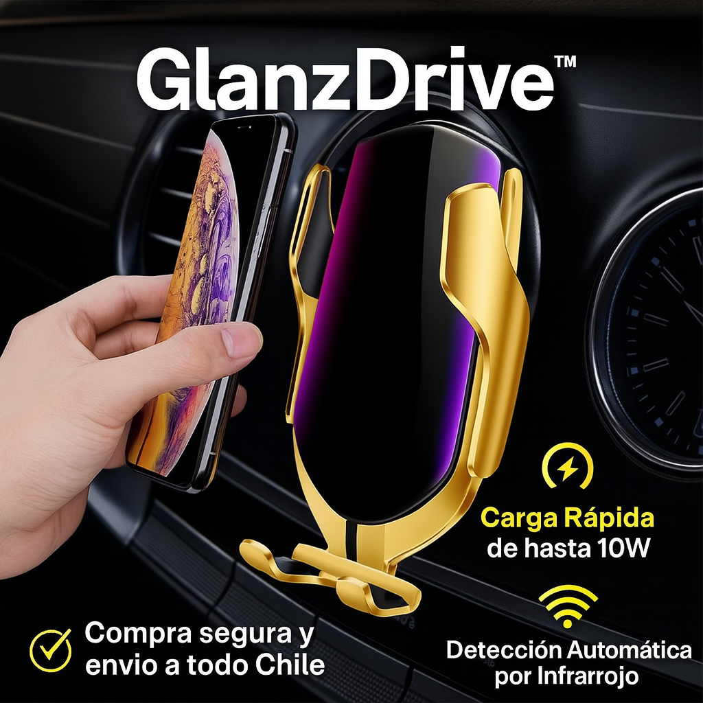 GlanzDrive™ | Soporte y Cargador para Auto